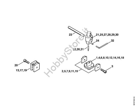 Matrice, testa di piantaggio NG 3 NG 3 brand Stihl